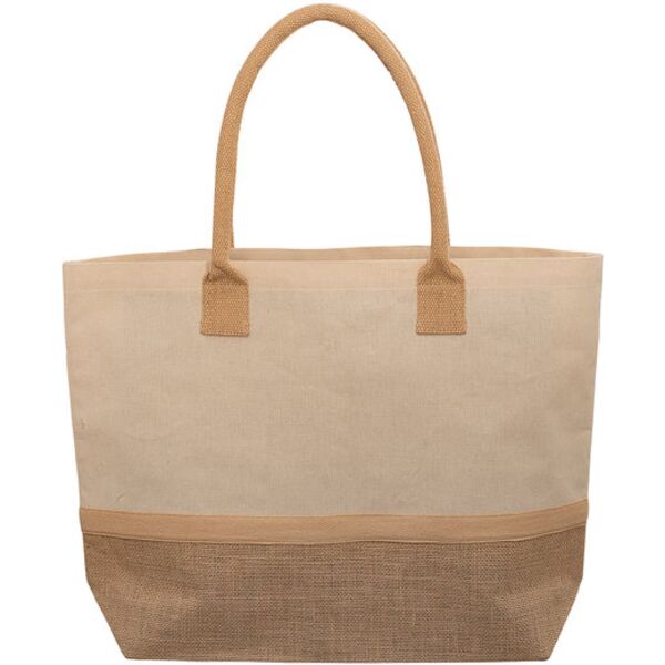 Wanderlust Laminated Jute & Canvas Tote Bag Thumbnail