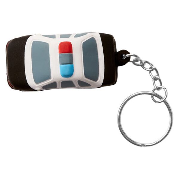 Police Car Shape Stress Ball Keychain Thumbnail