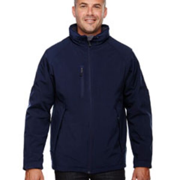 Men's Glacier Insulated Three-Layer Fleece Bonded Soft Shell Jacket with Detachable Hood Thumbnail